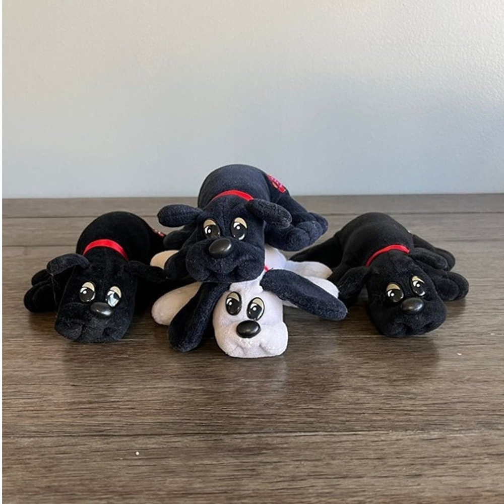 Vintage 1986 Tonka Pound Puppies Newborns Plush Lot of 4‎  Dogs 80s Toy